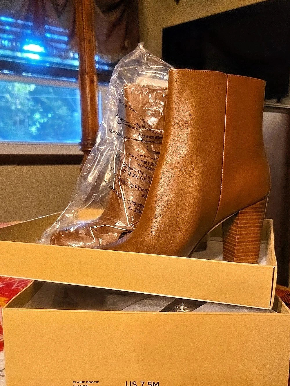 Michael Kors Elaine Bootie Brown Heeled Ankle Boots US 7.5 M